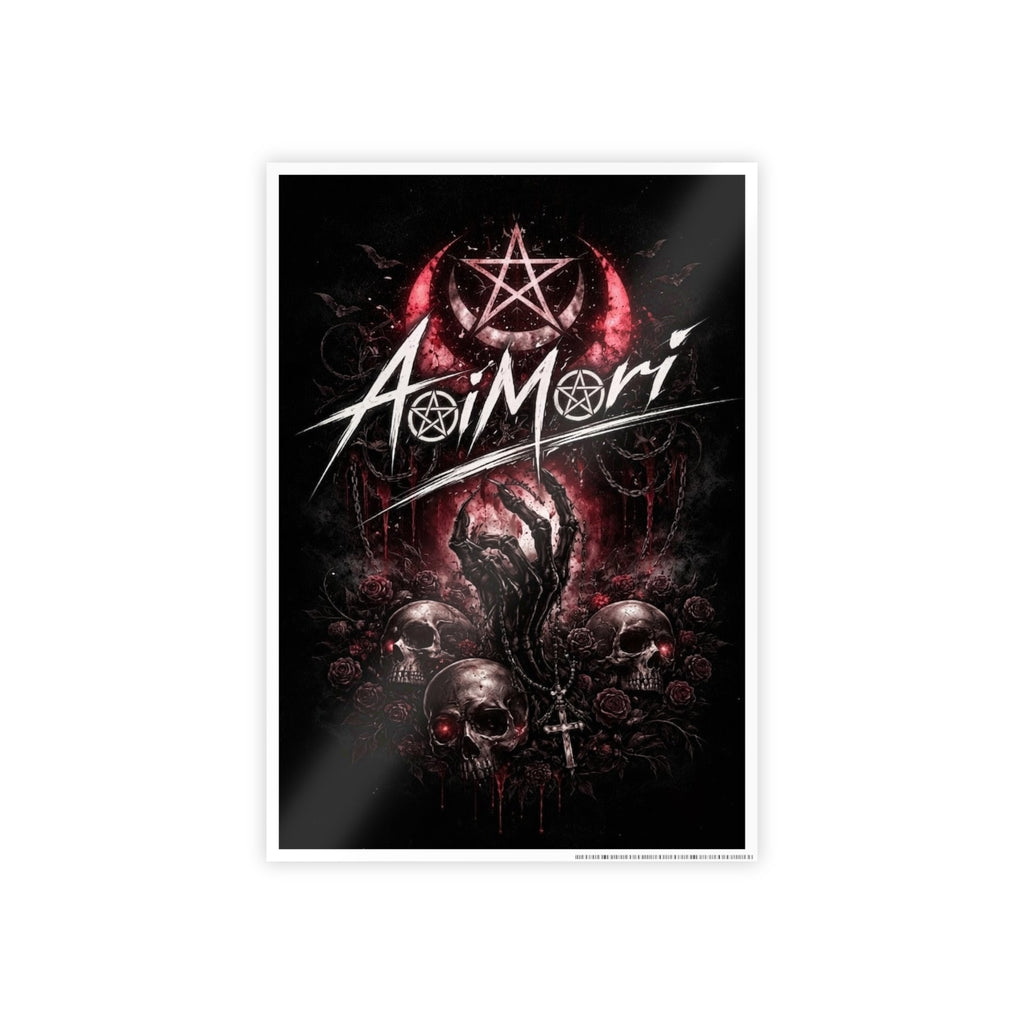 Gloss Poster — Aoimori Dark Occult Skull Art Print